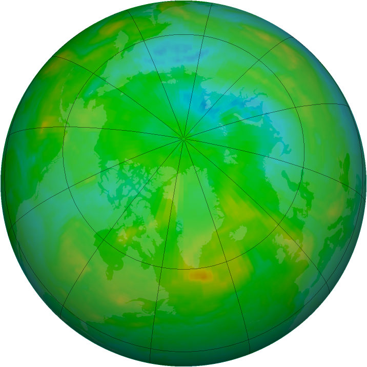 Arctic ozone map for 30 July 2003